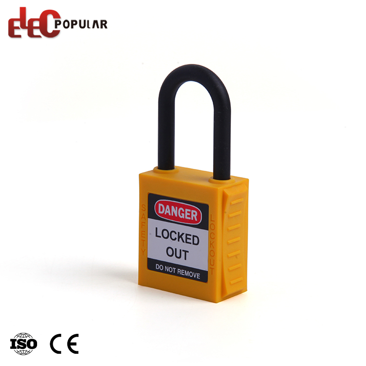 Algema de 38 mm de altura PA Nylon Lock Isolamento corporal cadeado de segurança